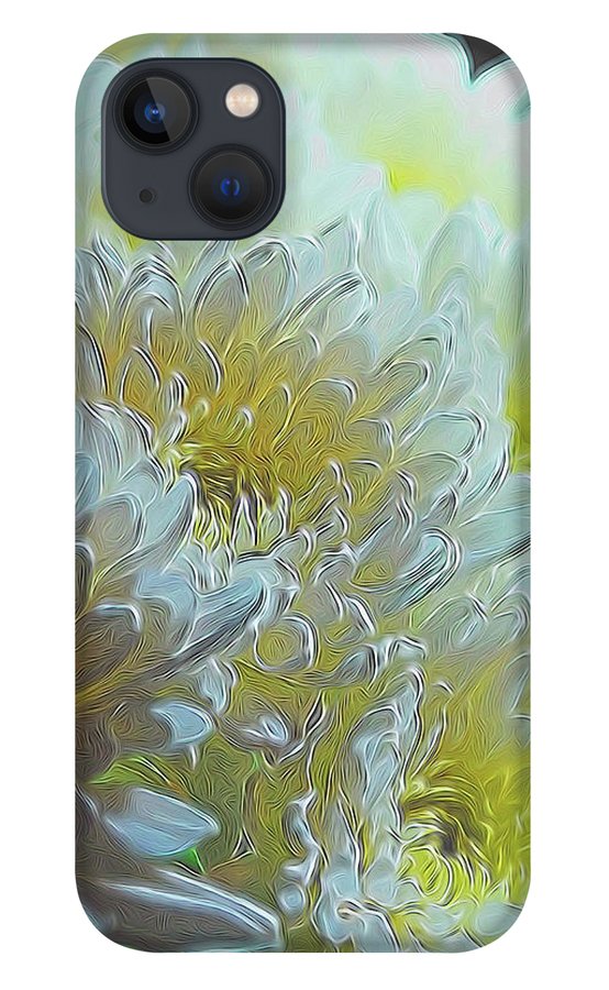 Chrysanthemums in White Light - Phone Case