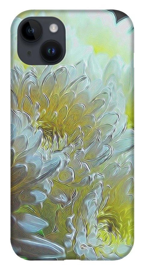 Chrysanthemums in White Light - Phone Case