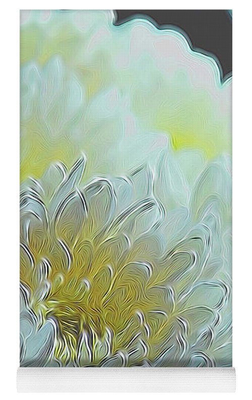 Chrysanthemums in White Light - Yoga Mat