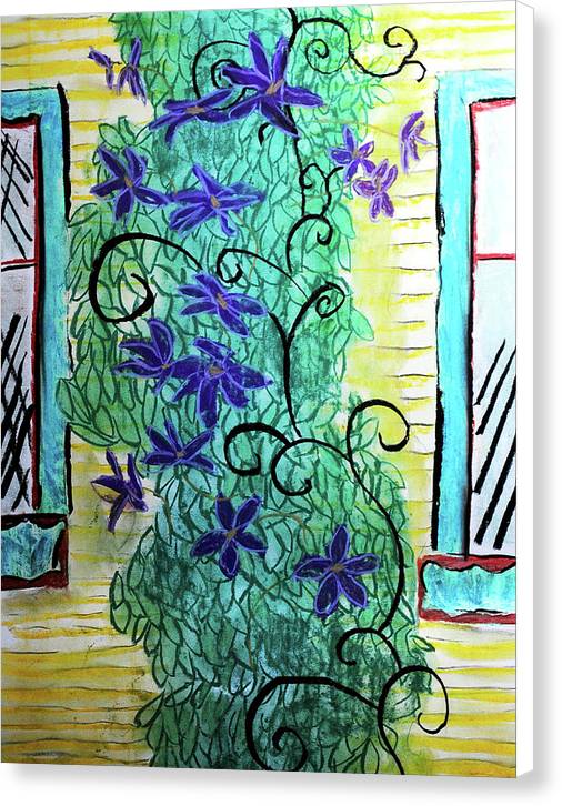 Climbing Purple Vines - Canvas Print