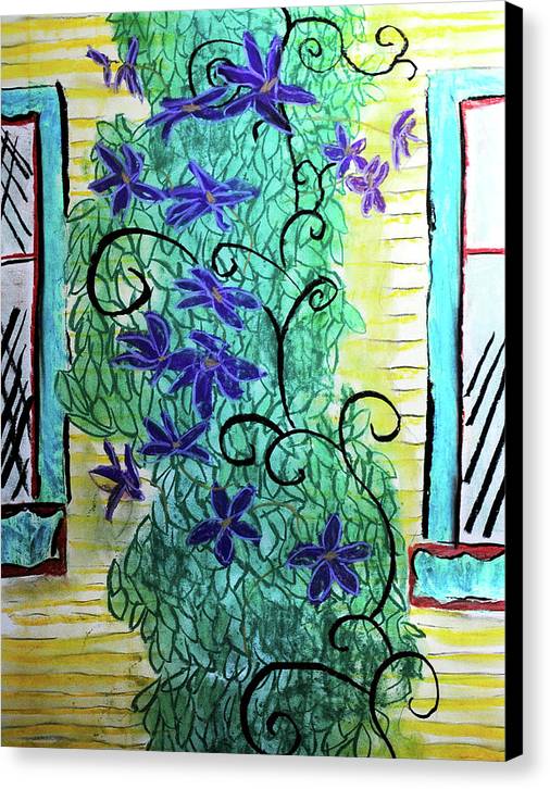 Climbing Purple Vines - Canvas Print