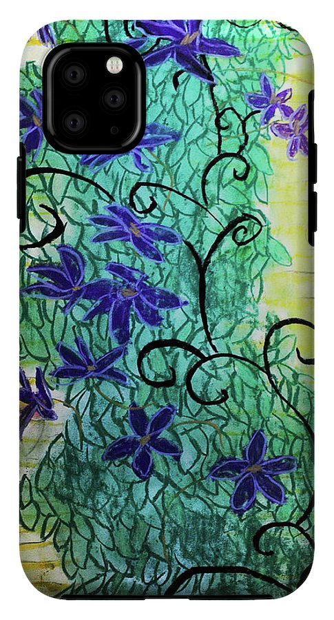 Climbing Purple Vines - Phone Case