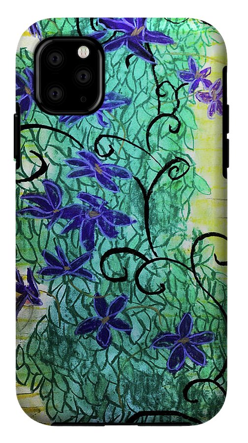 Climbing Purple Vines - Phone Case