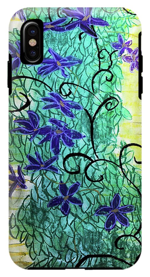 Climbing Purple Vines - Phone Case