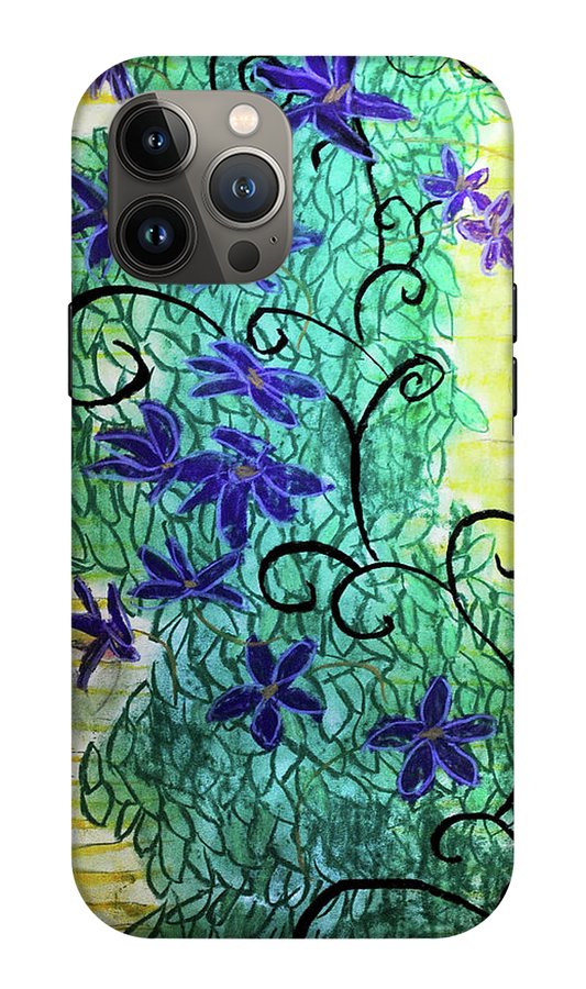 Climbing Purple Vines - Phone Case