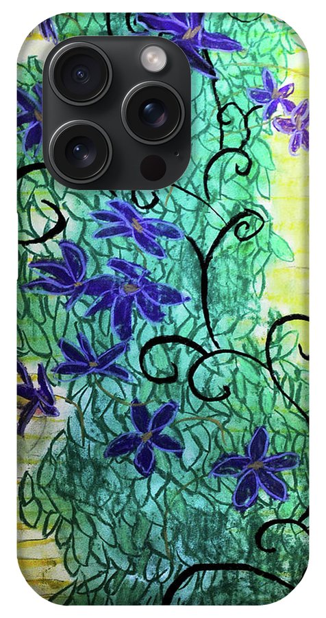 Climbing Purple Vines - Phone Case