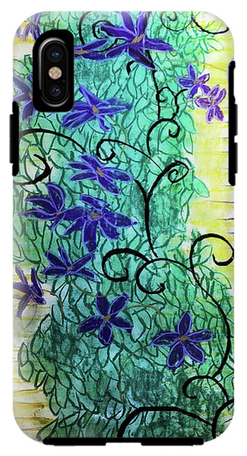 Climbing Purple Vines - Phone Case