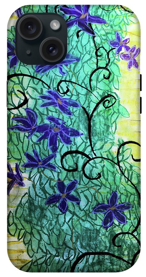 Climbing Purple Vines - Phone Case