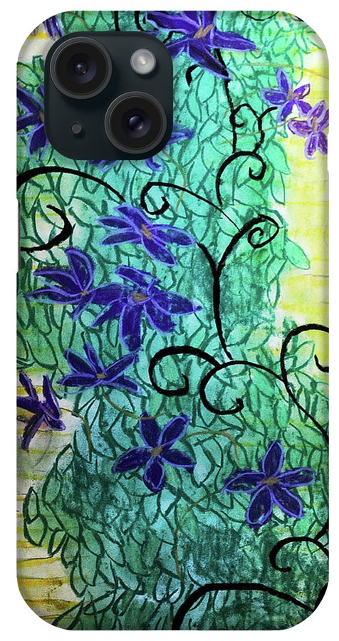 Climbing Purple Vines - Phone Case