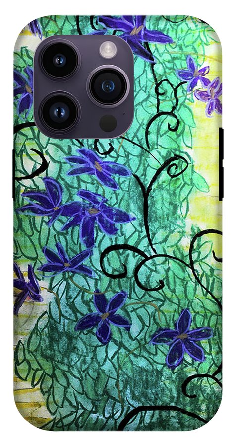 Climbing Purple Vines - Phone Case