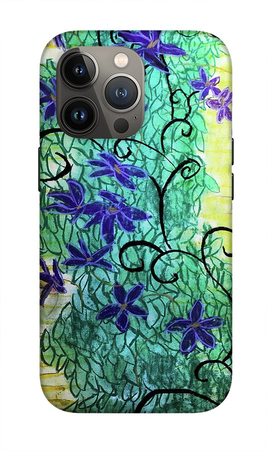 Climbing Purple Vines - Phone Case