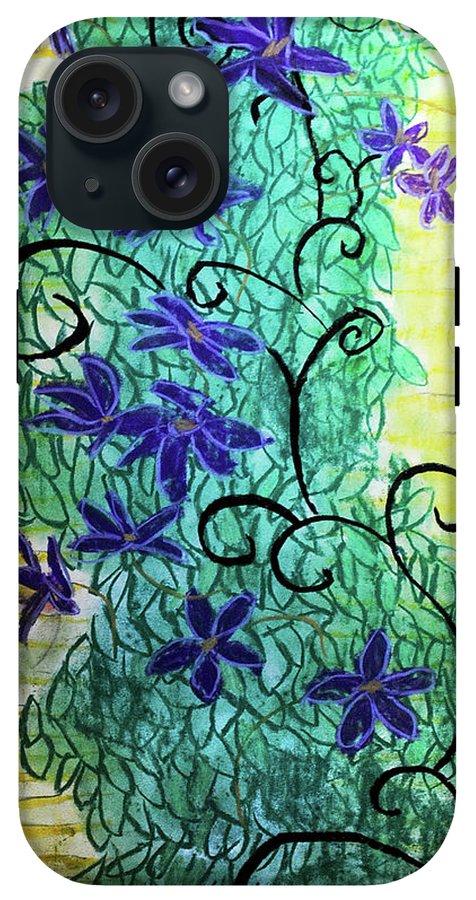 Climbing Purple Vines - Phone Case