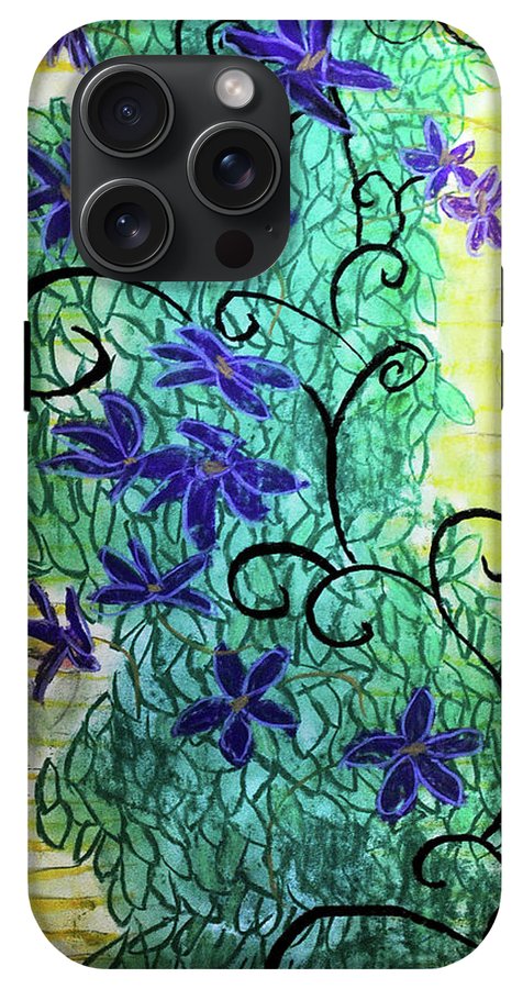 Climbing Purple Vines - Phone Case