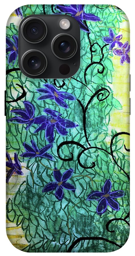 Climbing Purple Vines - Phone Case