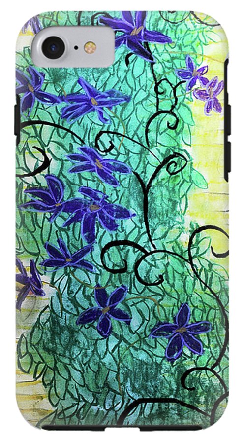 Climbing Purple Vines - Phone Case