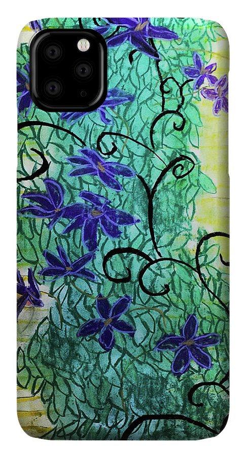 Climbing Purple Vines - Phone Case