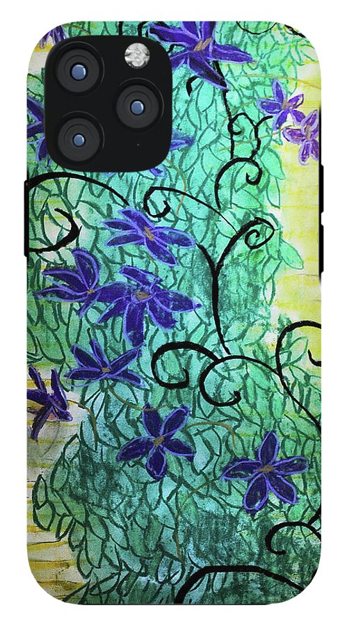 Climbing Purple Vines - Phone Case