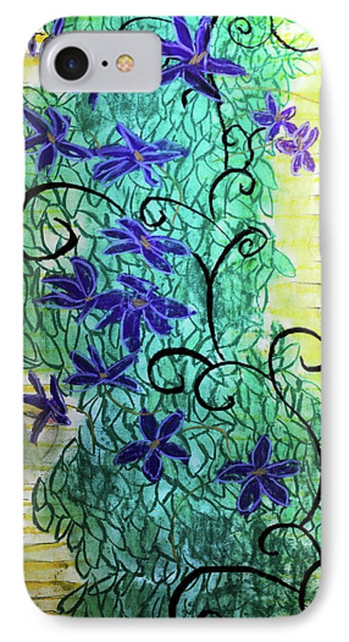 Climbing Purple Vines - Phone Case