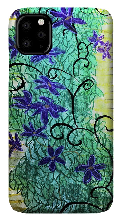 Climbing Purple Vines - Phone Case