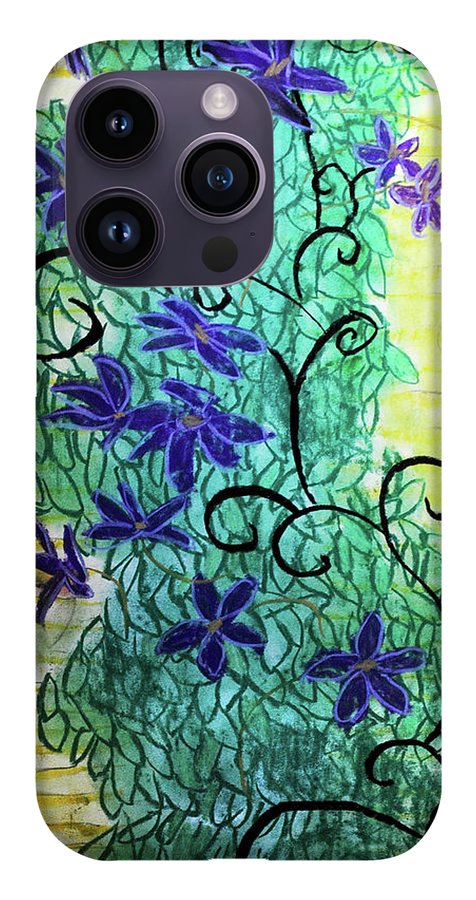 Climbing Purple Vines - Phone Case