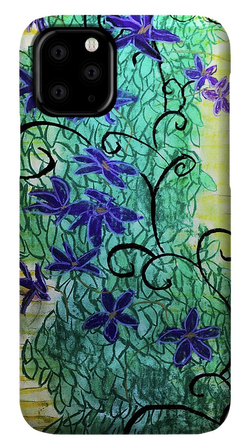 Climbing Purple Vines - Phone Case