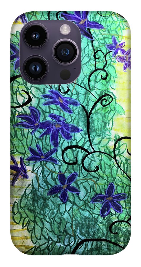 Climbing Purple Vines - Phone Case