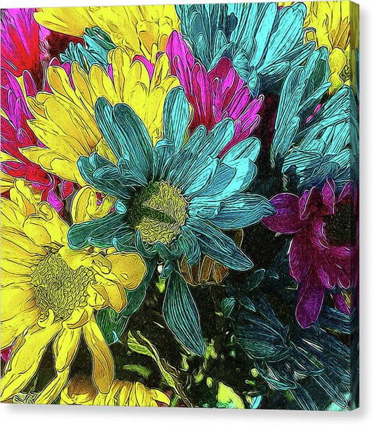 Colorful Daisies - Canvas Print