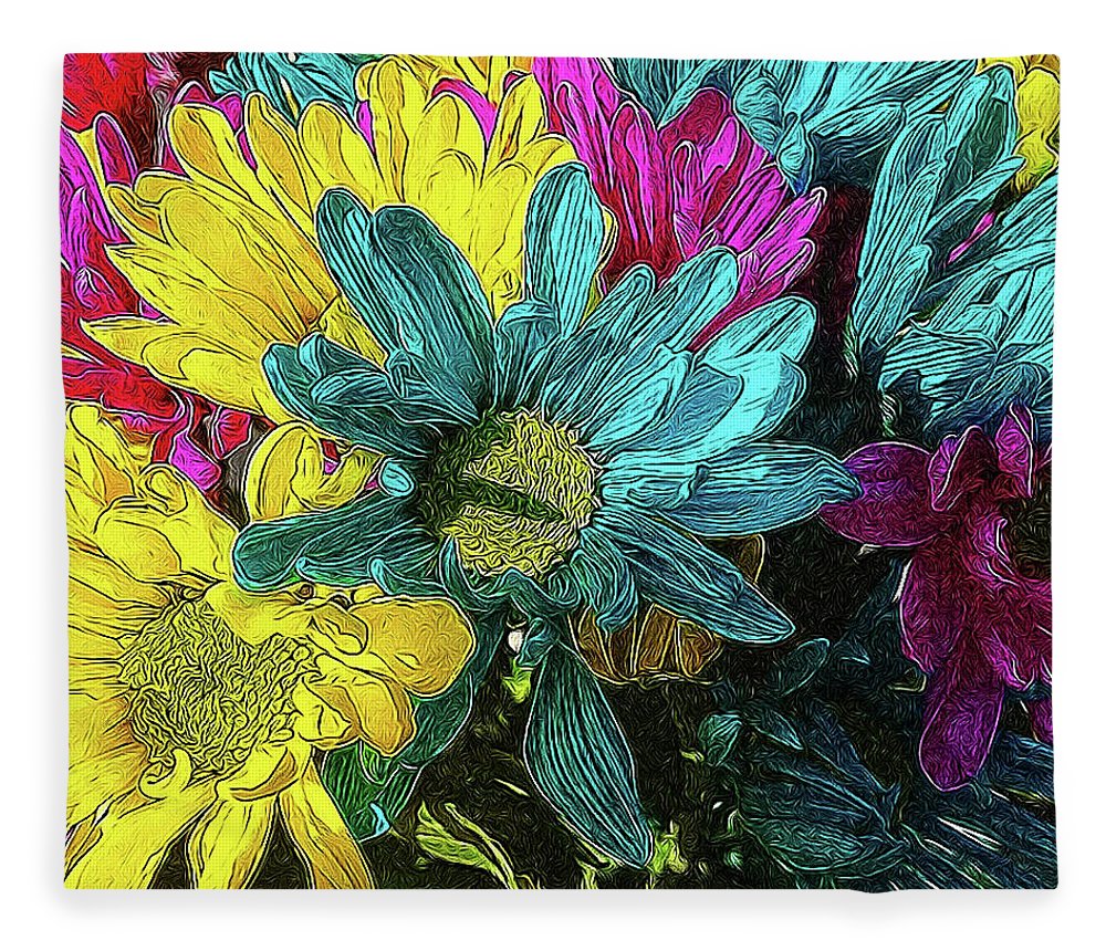 Colorful Daisies - Blanket