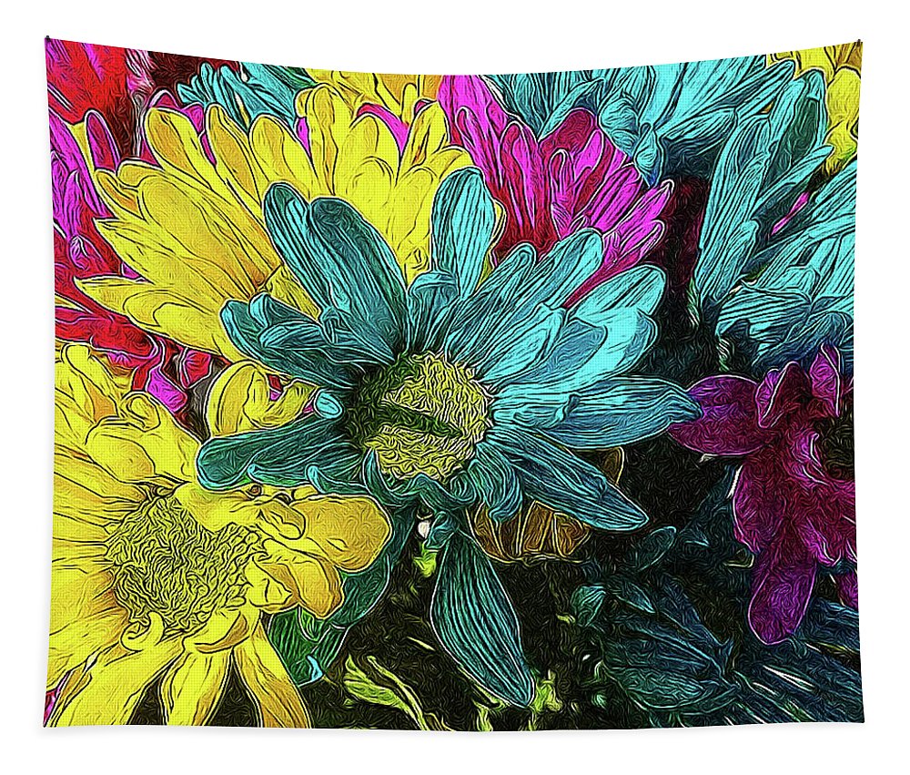 Colorful Daisies - Tapestry