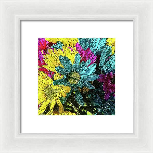 Colorful Daisies - Framed Print