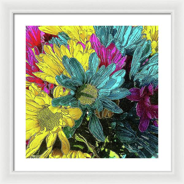 Colorful Daisies - Framed Print