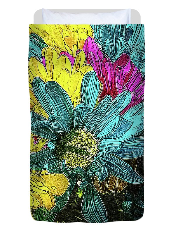 Colorful Daisies - Duvet Cover