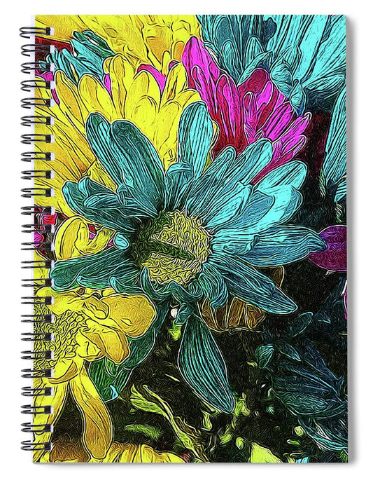 Colorful Daisies - Spiral Notebook
