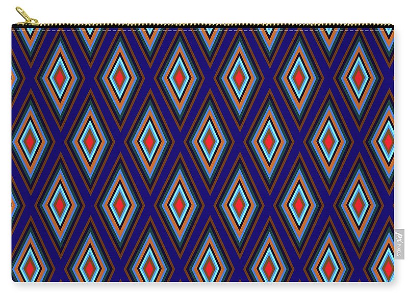 Colorful Diamonds Geometric Pattern Variation 3 - Carry-All Pouch