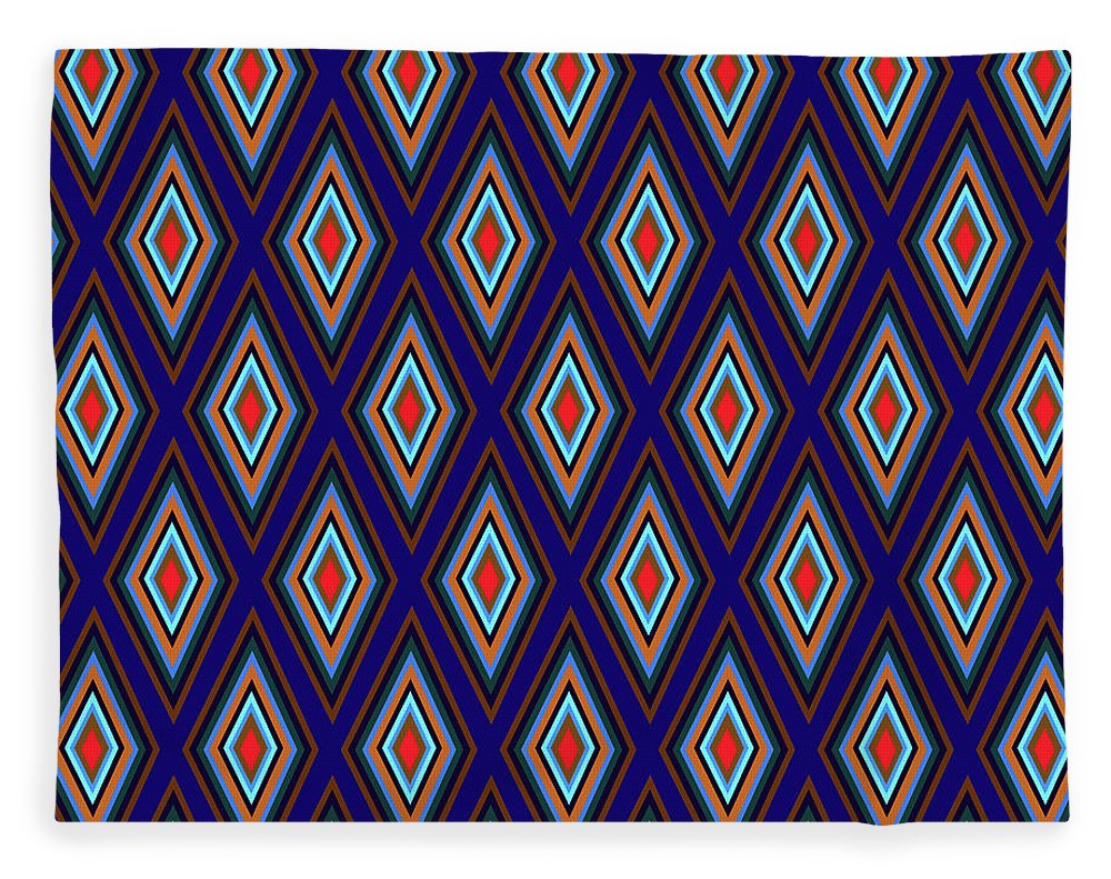 Colorful Diamonds Geometric Pattern Variation 3 - Blanket