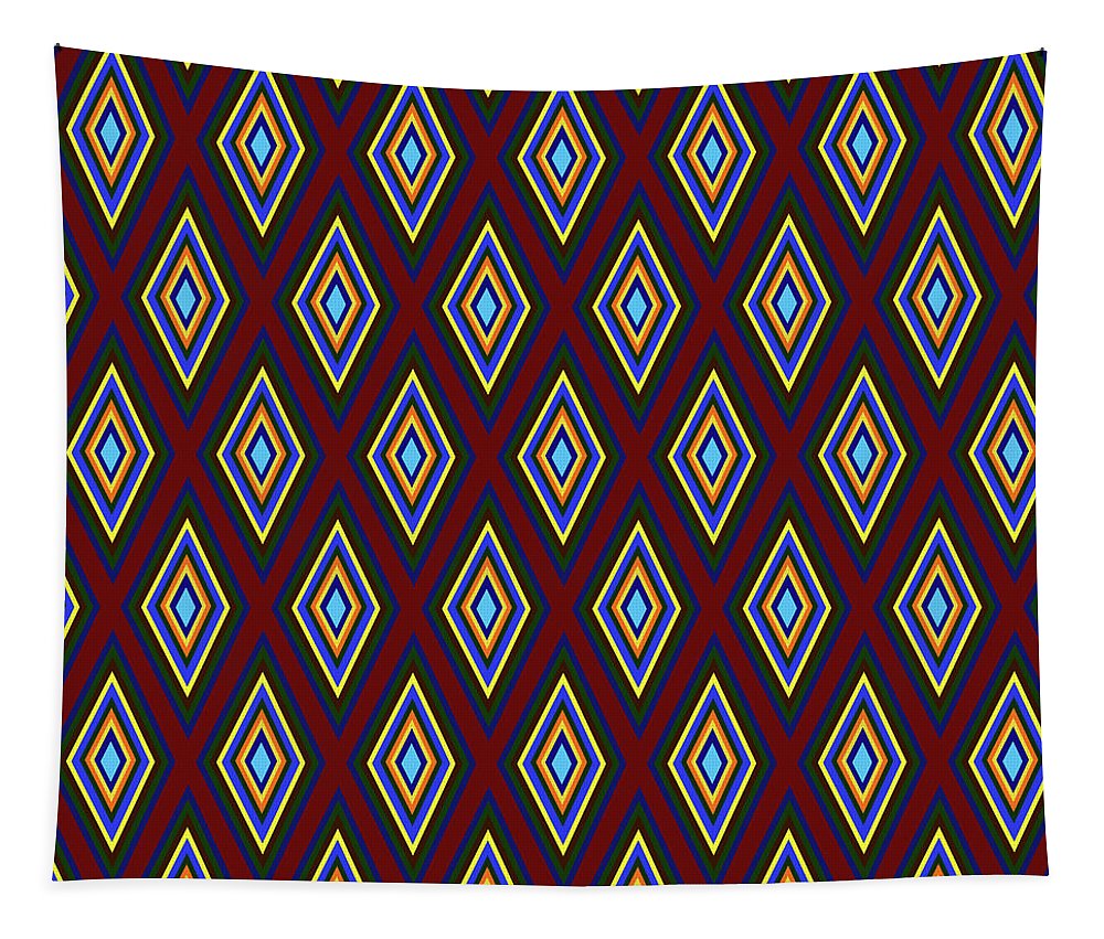 Colorful Diamonds Pattern Variation 1 - Tapestry
