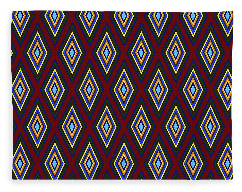 Colorful Diamonds Pattern Variation 1 - Blanket