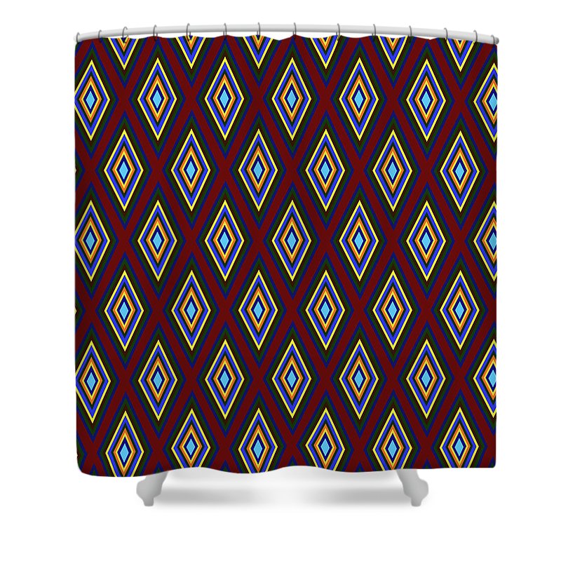 Colorful Diamonds Pattern Variation 1 - Shower Curtain