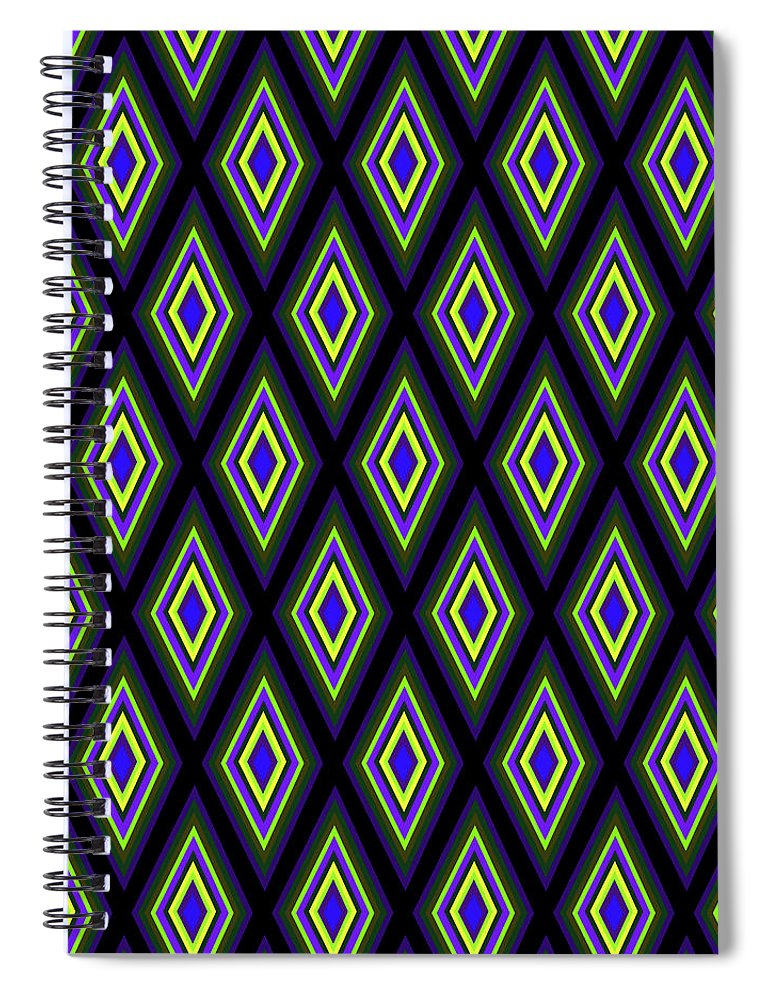 Colorful Diamonds Variation 2 - Spiral Notebook