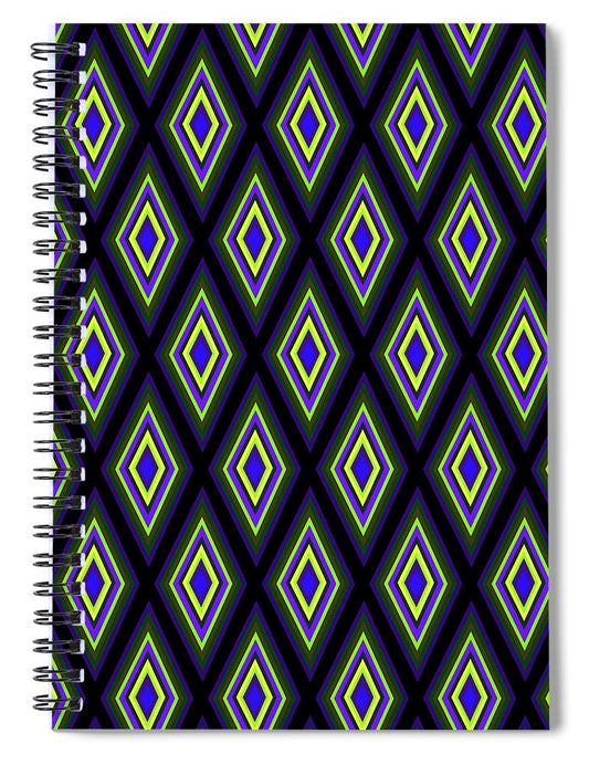 Colorful Diamonds Variation 2 - Spiral Notebook