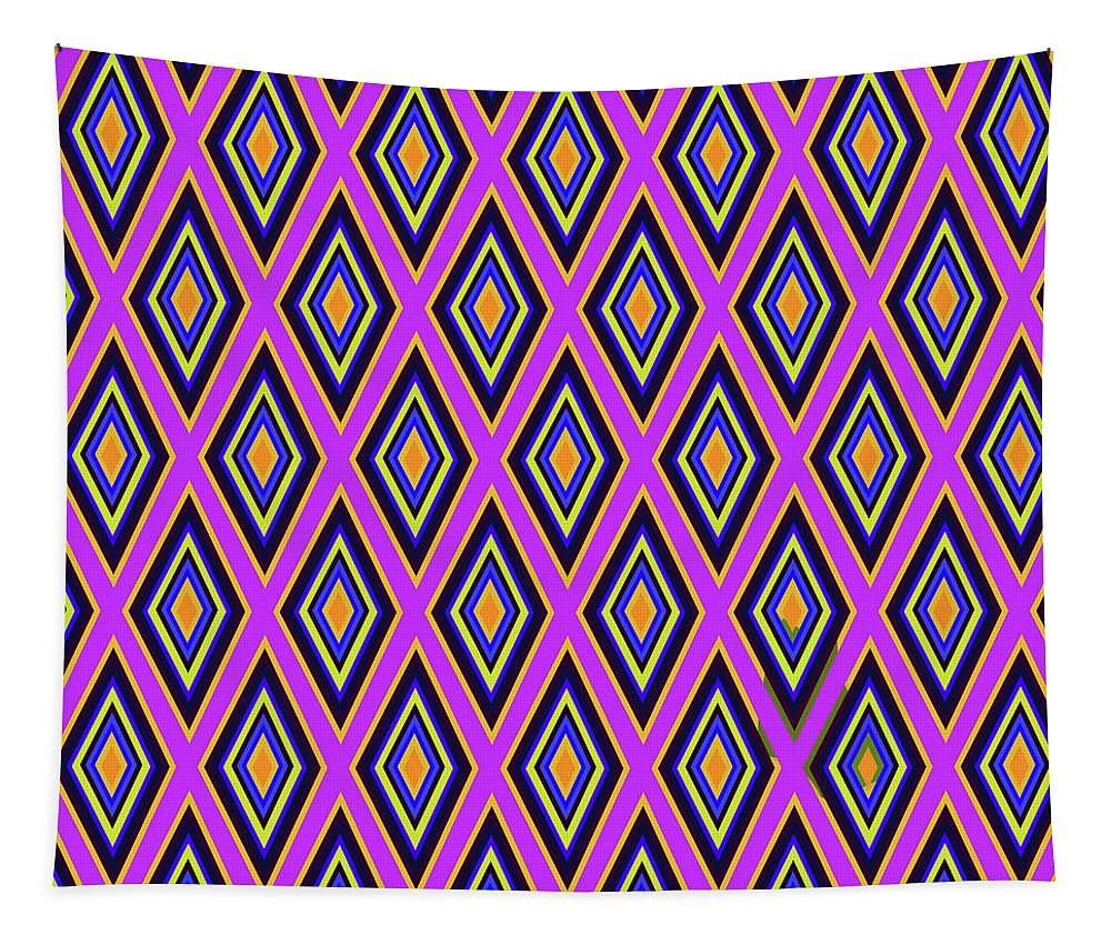 Colorful Diamonds Variation 4 - Tapestry