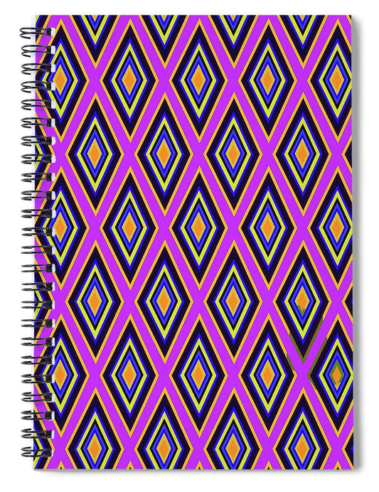 Colorful Diamonds Variation 4 - Spiral Notebook