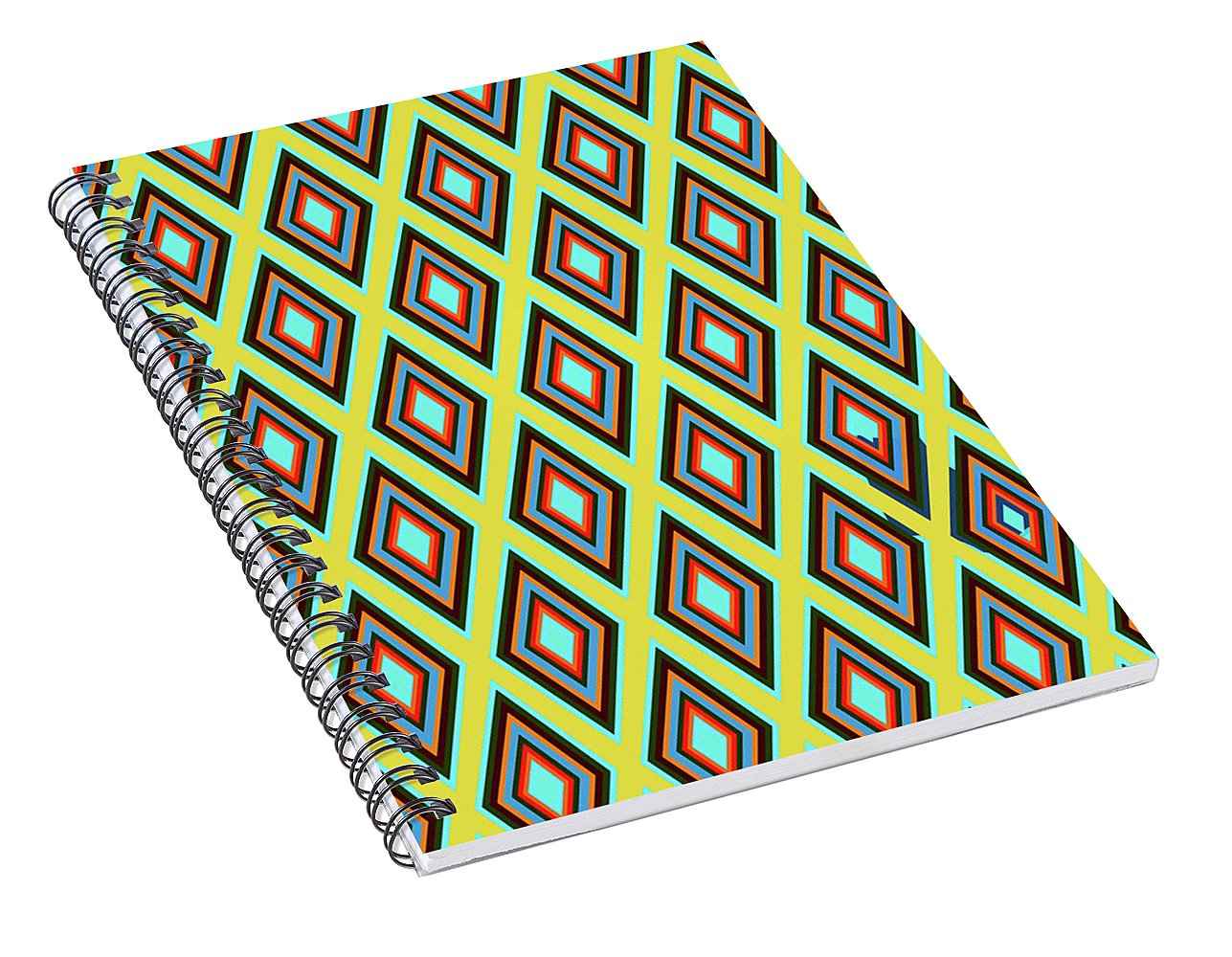 Colorful Diamonds Variation 5 - Spiral Notebook