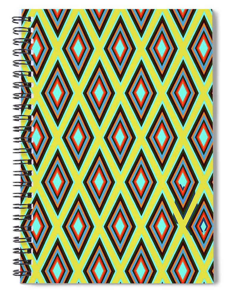 Colorful Diamonds Variation 5 - Spiral Notebook