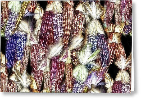 Colorful Fall Corn - Greeting Card