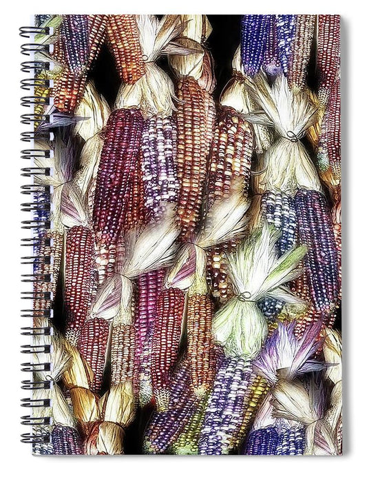 Colorful Fall Corn - Spiral Notebook