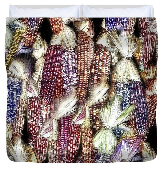 Colorful Fall Corn - Duvet Cover