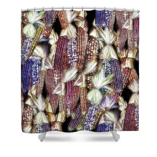 Colorful Fall Corn - Shower Curtain