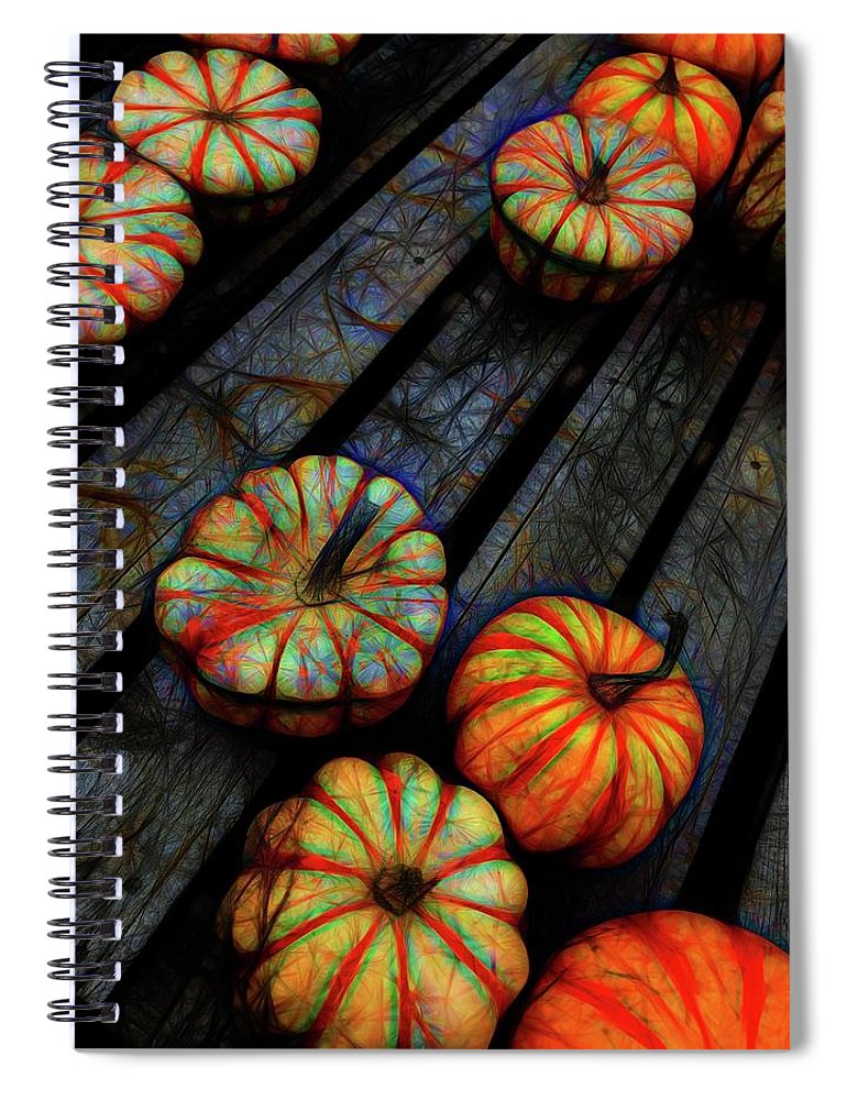 Colorful Fall Gourds - Spiral Notebook