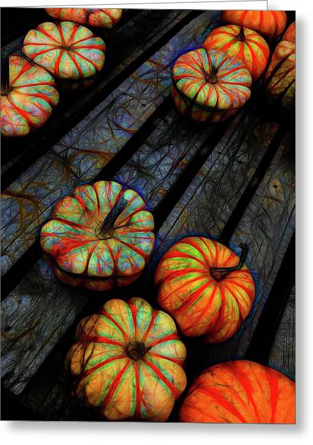 Colorful Fall Gourds - Greeting Card